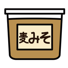 シンプルな麦味噌のアイコン