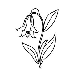 bluebell flower icon, bluebell flower vector illustration-simple illustration of bluebell flower, perfect for bluebell flower logos and icons
