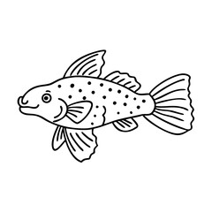 bristlenose pleco fish icon, bristlenose pleco fish vector illustration-simple illustration of bristlenose pleco fish, perfect for bristlenose pleco fish logos and icons
