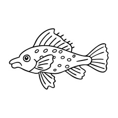 bristlenose pleco fish icon, bristlenose pleco fish vector illustration-simple illustration of bristlenose pleco fish, perfect for bristlenose pleco fish logos and icons
