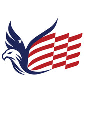 logo design with american flag theme