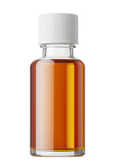 Bottle with oil isolated, no background. mockup.