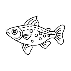 celestial pearl danio fish icon, celestial pearl danio fish vector illustration-simple illustration of celestial pearl danio fish, perfect for celestial pearl danio fish logos and icons