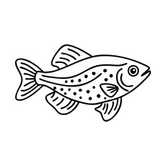 celestial pearl danio fish icon, celestial pearl danio fish vector illustration-simple illustration of celestial pearl danio fish, perfect for celestial pearl danio fish logos and icons