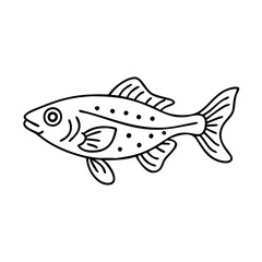 celestial pearl danio fish icon, celestial pearl danio fish vector illustration-simple illustration of celestial pearl danio fish, perfect for celestial pearl danio fish logos and icons