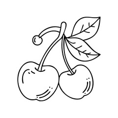 cherry icon, cherry vector illustration-simple illustration of cherry, perfect for cherry logos and icons