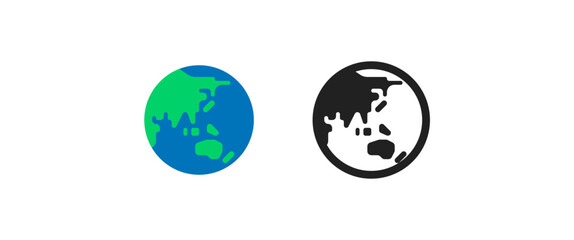 Obraz premium Globe Showing Asia-Australia 