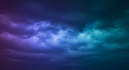Obraz premium Dynamic colorful abstract clouds and waves in vivid shades of purple and green light