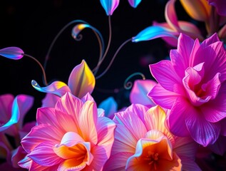 bouquet of pink and yellow flowers