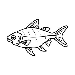 congo tetra fish icon, congo tetra fish vector illustration-simple illustration of congo tetra fish, perfect for congo tetra fish logos and icons
