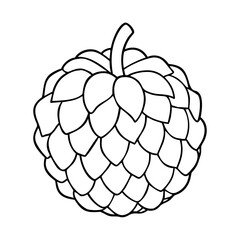 custard apple icon, custard apple vector illustration-simple illustration of custard apple, perfect for custard apple logos and icons