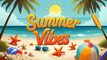 summer vacation on the beach