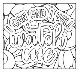 Motivational Quotes Coloring Pages