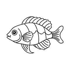 electric blue ram fish icon, electric blue ram fish vector illustration-simple illustration of electric blue ram fish, perfect for electric blue ram fish logos and icons