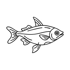 ember tetra fish icon, ember tetra fish vector illustration-simple illustration of ember tetra fish, perfect for ember tetra fish logos and icons