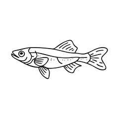 endler s livebearer fish icon, endler s livebearer fish vector illustration-simple illustration of endler s livebearer fish, perfect for endler s livebearer fish logos and icons