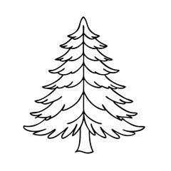 fir tree icon, fir tree vector illustration-simple illustration of fir tree, perfect for fir tree logos and icons