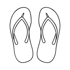 flip flops icon, flip flops vector illustration-simple illustration of flip flops, perfect for flip flops logos and icons