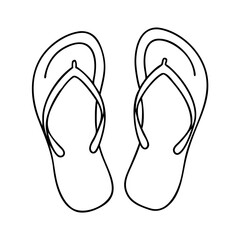 flip flops icon, flip flops vector illustration-simple illustration of flip flops, perfect for flip flops logos and icons