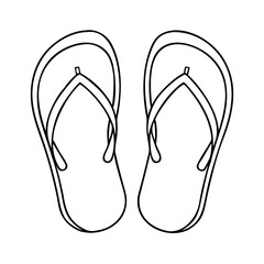 flip flops icon, flip flops vector illustration-simple illustration of flip flops, perfect for flip flops logos and icons