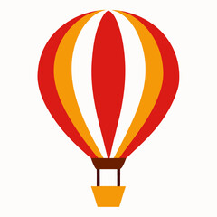 Fototapeta premium hot air balloon vector art silhouette