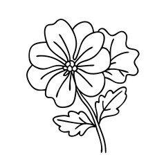 geranium flower icon, geranium flower vector illustration-simple illustration of geranium flower, perfect for geranium flower logos and icons
