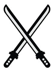 Sword vector, icon set. Modern military weapons symbol website graphic design. Stylist sword icon isolated on white background. Crossed swords vector icon symbol. Vector illustration. EPS 10