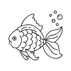 goldfish icon, goldfish vector illustration-simple illustration of goldfish, perfect for goldfish logos and icons