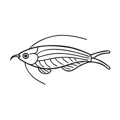 glass catfish icon, glass catfish vector illustration-simple illustration of glass catfish, perfect for glass catfish logos and icons