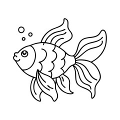 goldfish icon, goldfish vector illustration-simple illustration of goldfish, perfect for goldfish logos and icons