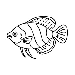 gourami fish icon, gourami fish vector illustration-simple illustration of gourami fish, perfect for gourami fish logos and icons