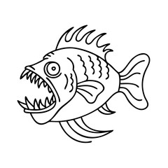 green terror fish icon, green terror fish vector illustration-simple illustration of green terror fish, perfect for green terror fish logos and icons