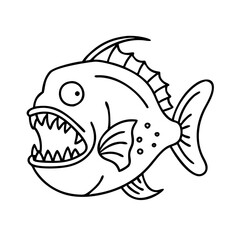 green terror fish icon, green terror fish vector illustration-simple illustration of green terror fish, perfect for green terror fish logos and icons