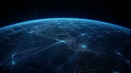 Global Network Of Cities At Night From Space