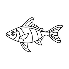 harlequin rasbora fish icon, harlequin rasbora fish vector illustration-simple illustration of harlequin rasbora fish, perfect for harlequin rasbora fish logos and icons
