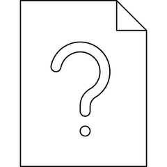 Question Paper icon single vector illustration