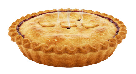 Isolated Baked Berry Pie