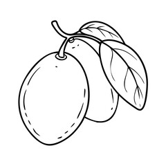 hog plum icon, hog plum vector illustration-simple illustration of hog plum, perfect for hog plum logos and icons