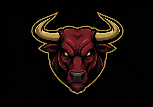 recommend clip art: Angry Red Bull Head Pixel Art Illustration