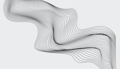 Minimal vertical waves with flowing topographic lines and soft curves