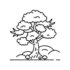 juniper tree icon, juniper tree vector illustration-simple illustration of juniper tree, perfect for juniper tree logos and icons