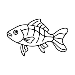 kribensis fish icon, kribensis fish vector illustration-simple illustration of kribensis fish, perfect for kribensis fish logos and icons