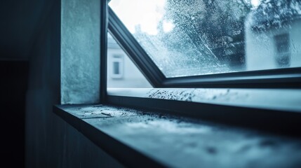Roofing contractor cleaning and repairing a skylight. Featuring expertise and weatherproofing