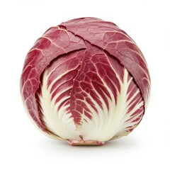 Obraz premium Radicchio head close up view on white background