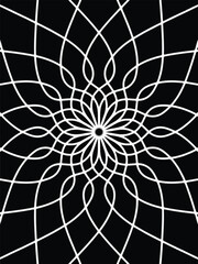 Obraz premium Adobe Illustrator Artwork-Optical Illusion Inspired Spiral Vector Mandala