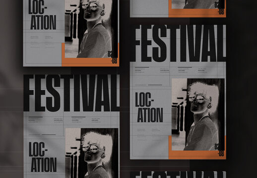 Retro Poster with Negative Style Image Effect