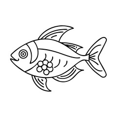 lemon tetra fish icon, lemon tetra fish vector illustration-simple illustration of lemon tetra fish, perfect for lemon tetra fish logos and icons