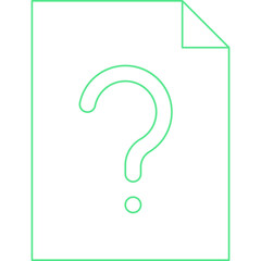 Question Paper icon single vector illustration