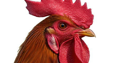 Isolated Rooster Head