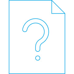 Question Paper icon single vector illustration